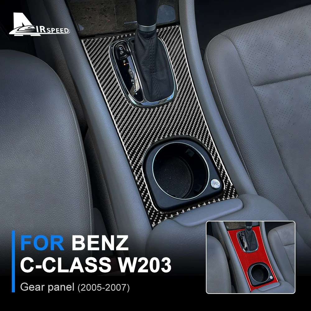 

Наклейка AIRSPEED для Mercedes Benz C Class W203, 2005, 2006, 2007, автомобильная Задняя отделка из настоящего углеродного волокна