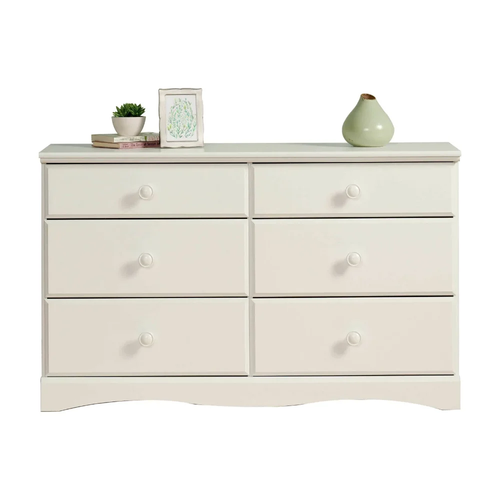 

Sauder Storybook 6-Drawer Dresser, Soft White Finish chest of drawers for bedroom