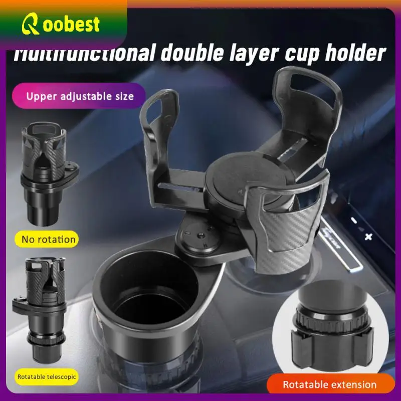 

Black Durable Car Center Console Beverage Holder Multifunctional Car Cup Holder Multi-purpose Car Bottle Holder Car Supplies