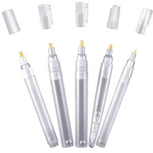 5Pcs Empty Refill Paint Markers Blank Refillable Paint Pens Empty Refillable Marker For Painting Transparent Pen Tube