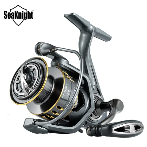 Seaknight Brand Archer2 Series 5.2: 1 4.9: 1 giratória rolo max drag power 28lbs alumínio alumínio Alarme de peixe girando rolo 2000-6000