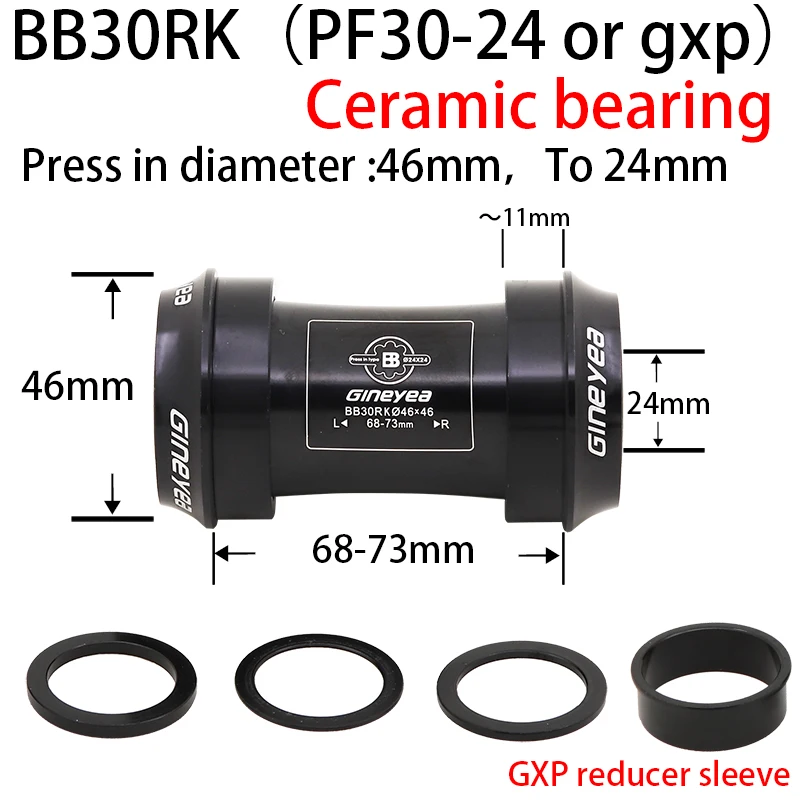 Комплект подшипников Gineyea PF30 для горного и шоссейного велосипеда shimano Sram FSA Gxp 24 22 19