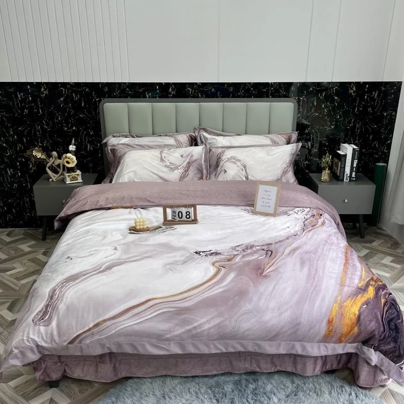 

Комплект постельного белья из мягкого бархатного флиса и мрамора, 1 пододеяльник, 1 простыня, 2 наволочки