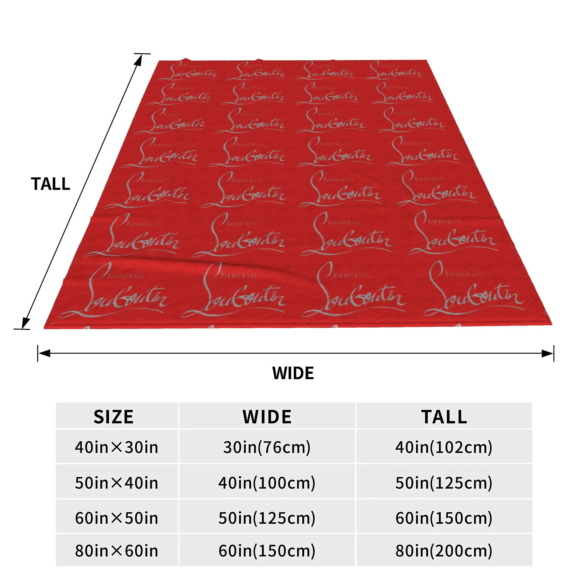 Одеяло с логотипом Кристиан на высоком каблуке Louboutins фланелевое винтажное