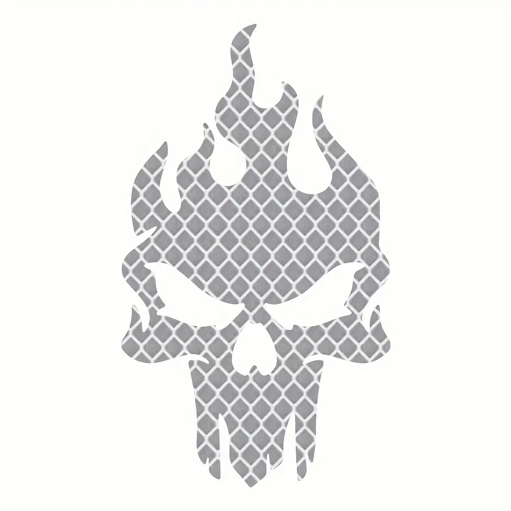 

Светоотражающая наклейка с 3D черепом, самоклеящееся украшение для домашних животных, водонепроницаемая, устойчивая к солнцу, крышка от царапин, ночная безопасность, защита от столкновений