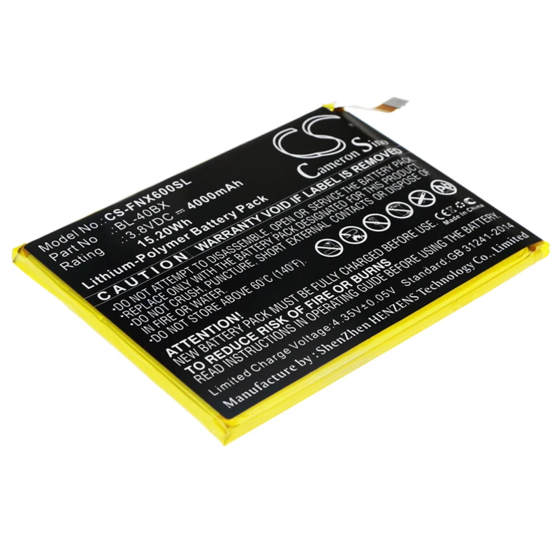 

CS 4000mAh / 15.20Wh battery for Infinix Note 2, X600 BL-40BX