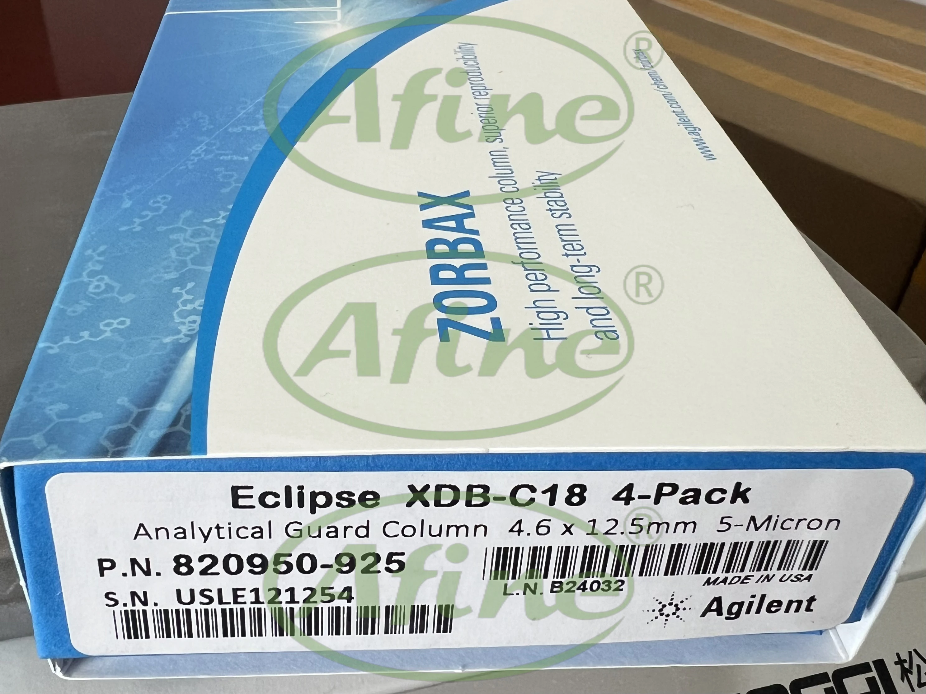AFINE Agilent ZORBAX 820950 -925 Eclipse XDB-C18 4 6 х 12 5 мм мкм 400 бар защитный картридж (ZGC) шт.