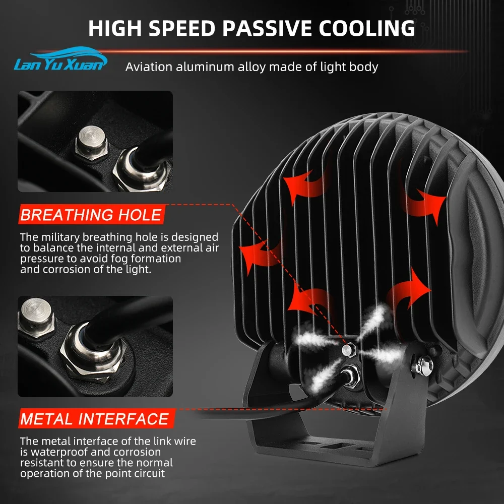 Оптовая продажа Светодиодный прожектор для внедорожника E-Mark высокой мощности 1500