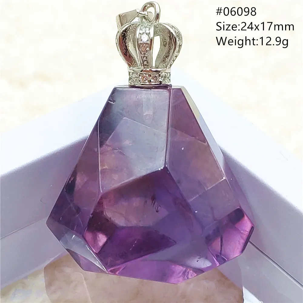 Натуральный Фиолетовый аметист кварцевый кулон граненые бусины кварц для женщин