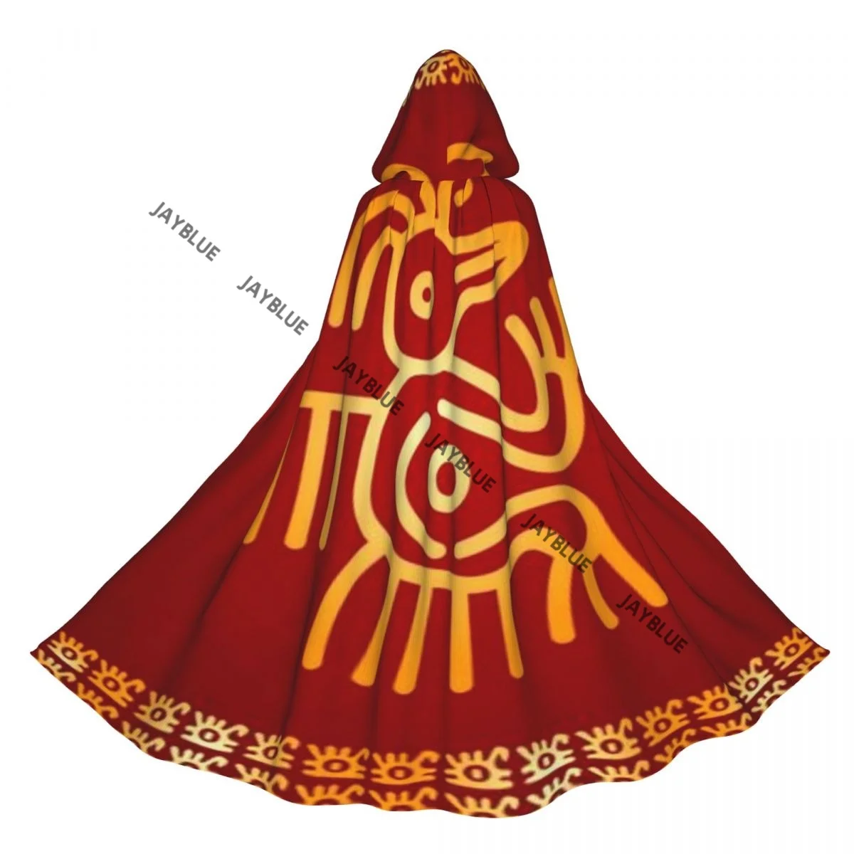 Плащ унисекс для взрослых ацтеков и майя индейцев с капюшоном длинный костюм