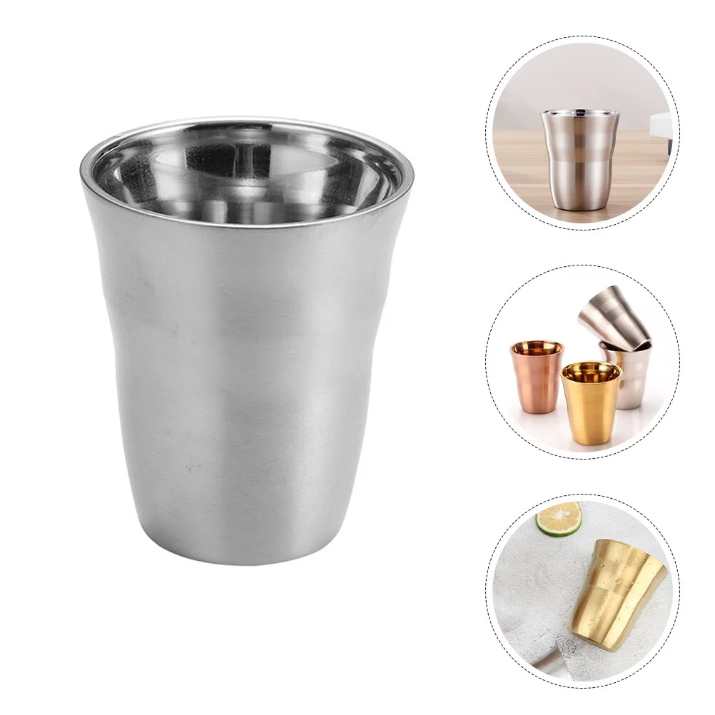 

Camping Coffee Cups Champagne Glass Stainless Steel Tumbler Water Mug Outdoor Travel