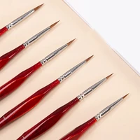 6 pcsset detail paint brush drawing liner watercolor brushes for manicure art brush set for oil gouache painting art supplies