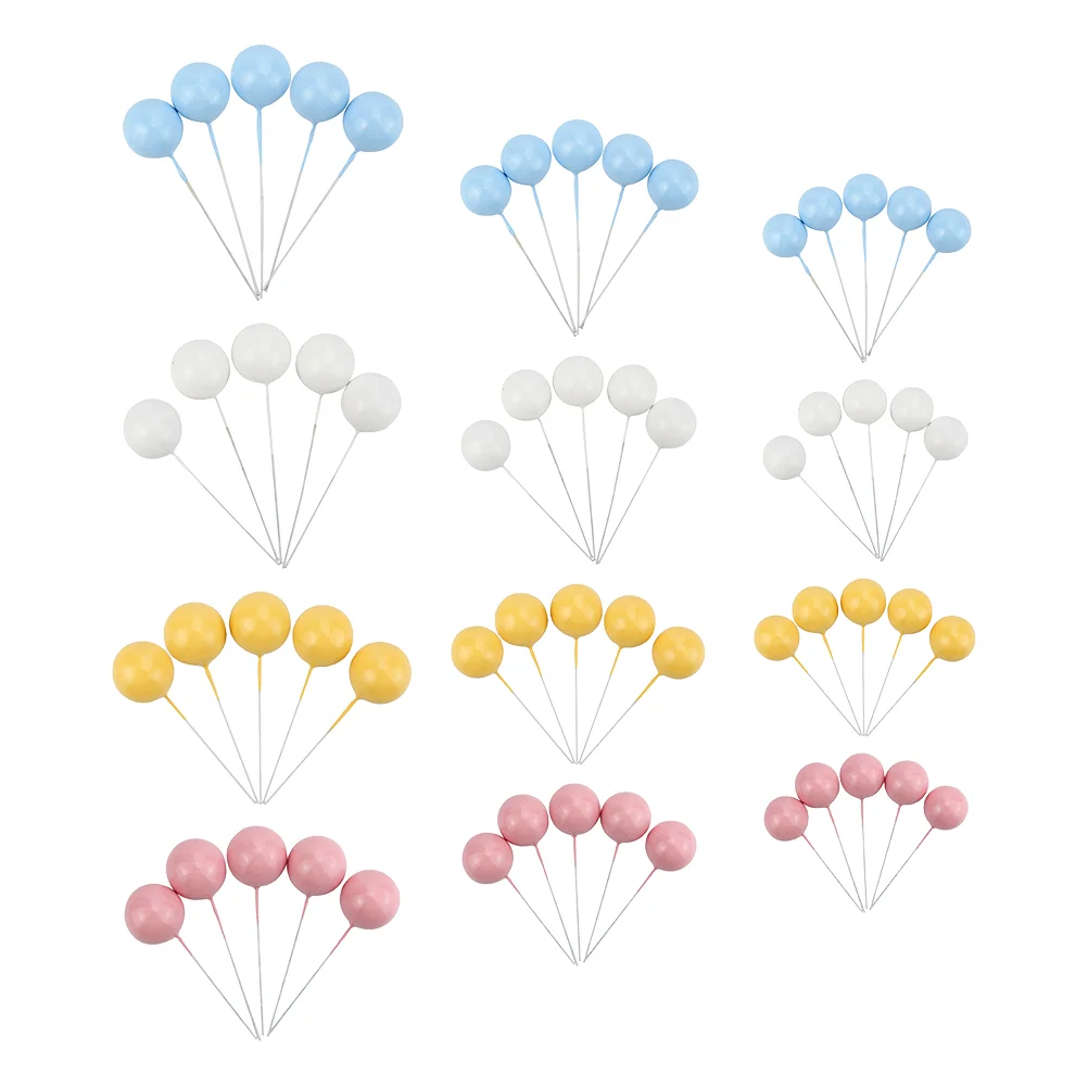 

60 Pcs Balloon Dessert Picks Cheese Cakes Cards Labels Inserts Fruitcakes Tops Chocolate