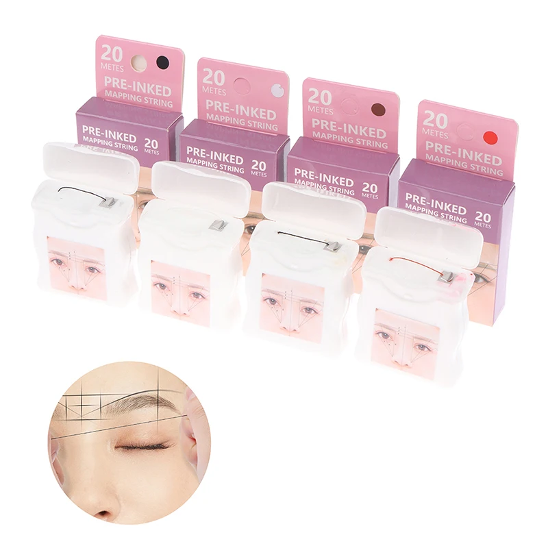 

10/20m Microblading Mapping String Pre-Inked Eyebrow Marker Beauty String Thread Dropship Mapping Brows Point White Tattoo Tool