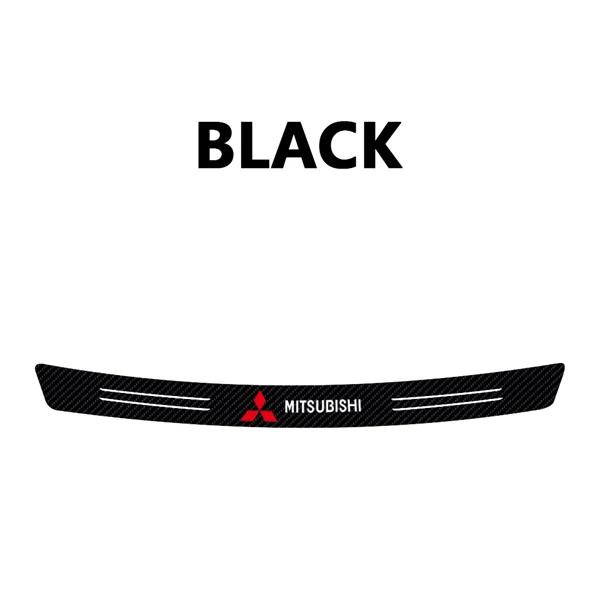 

1 шт., защитная наклейка на задний бампер с логотипом автомобиля из углеродного волокна для багажника Mitsubishi Space Star Lancer 9 Outlander Xl Eclipse Cross Asx