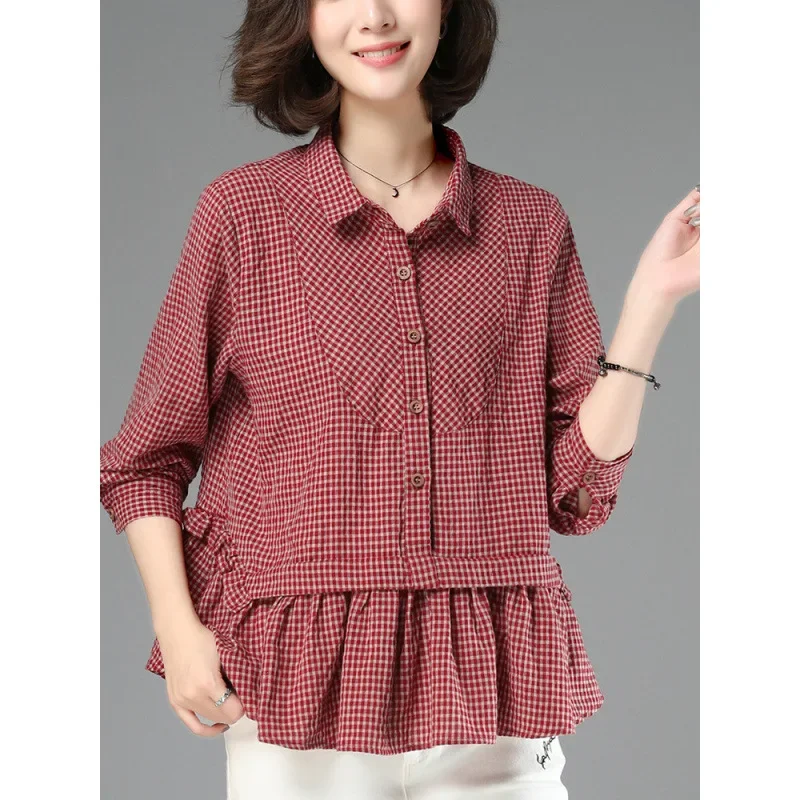 Повседневная женская рубашка 24 осенний Ханчжоу модный топ без воротника в