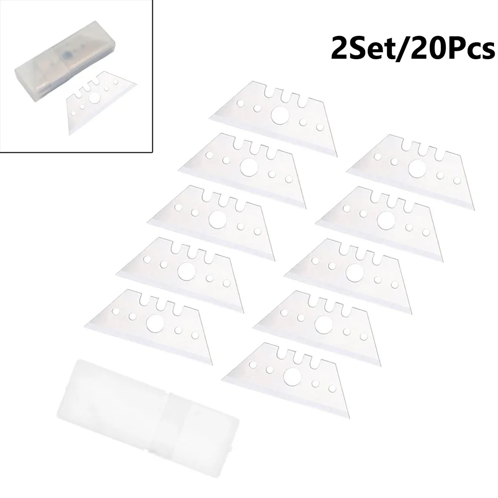 

20Pcs Trapezoidal Blade Replacement Blade Art Craft Cutter Tool Multifunction Utility Knife Paper Cutter DIY Hand Tools