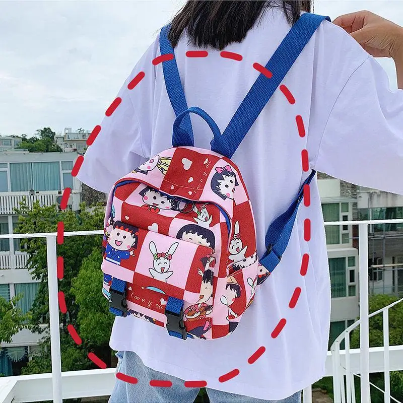 

Chibi Maruko-Chan Anime Schoolbag Ins Simple Student Backpack Campus Cartoon Japanese Large Capacity Backpack