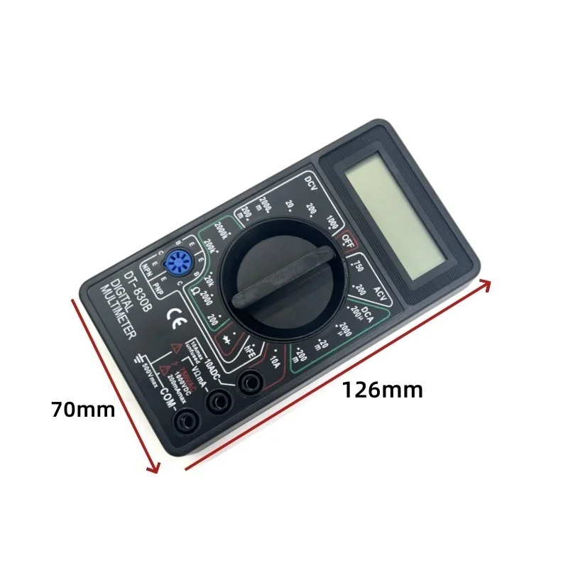 DT830B AC/DC Цифровой мультиметр с ЖК-дисплеем 750 В Вольтметр Амперметр Омметр тестер