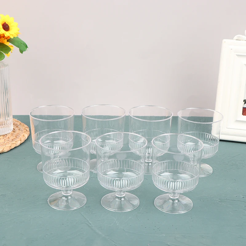 

10pcs Mini Disposable Cups Pudding Jelly Mousse Ice Cream Cup For Home Party Dessert Shop Food Container Plastic Cups