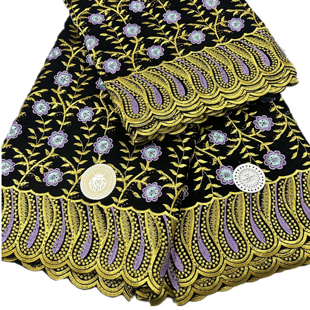 Швейцарское кружево Lafaya с камнями 100% хлопок 5 ярдов