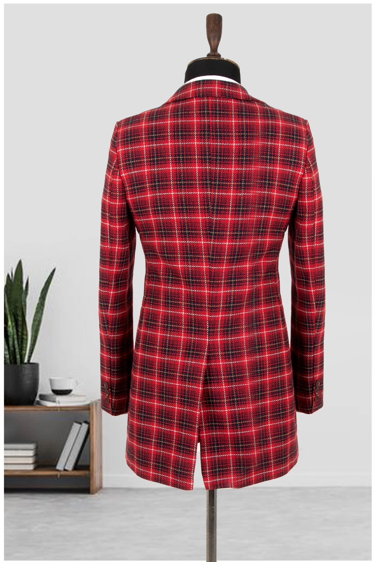 DeepSEA plaid patterned men's stamp coat 2201029