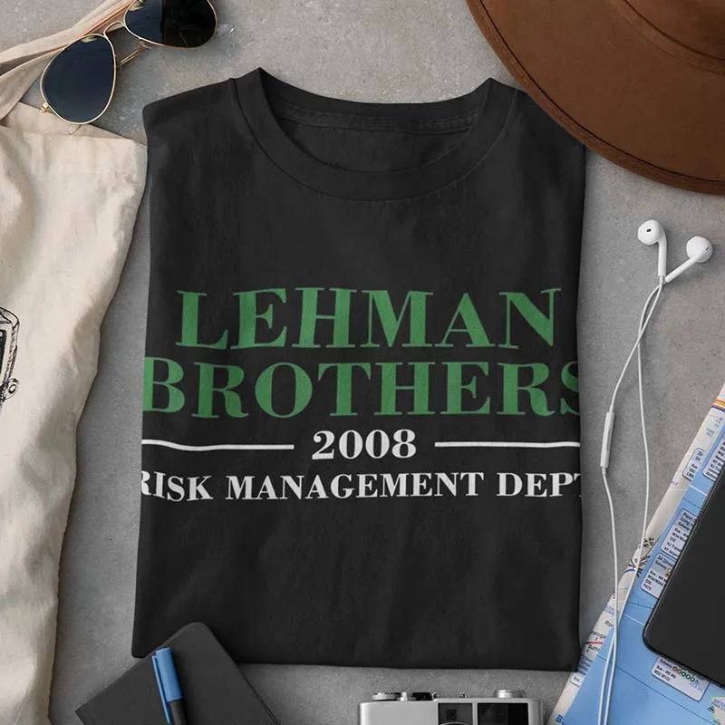 Футболка Lehman Brothers 2008 контроль рисков Dept 2022 трендовая Повседневная Мужская модная