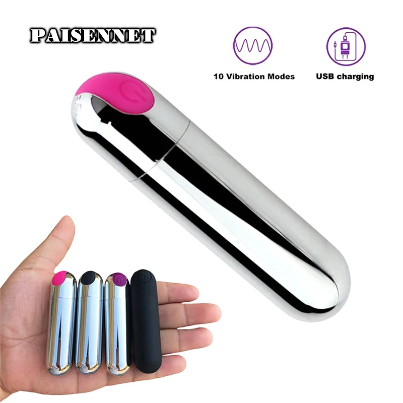 G-Spot Bullet Vibrators for Women USB Charge Small Sex Toys Powerful Bullets Vibrator Clitoral Stimulator Portable Mini Massager