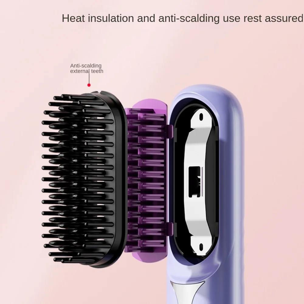 Щетка-выпрямитель для волос перезаряжаемая от USB с отрицательными ионами