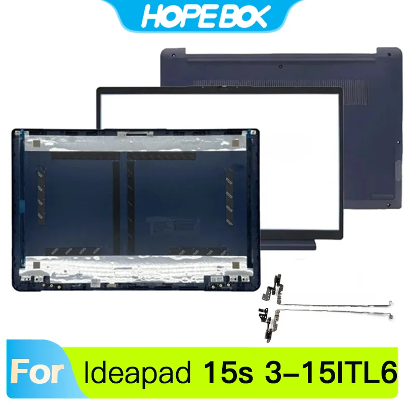 Фото Новый верхний корпус (задняя крышка LCD, передняя рамка, петли, подставка для рук, нижняя крышка) для ноутбука Ideapad 15s 3-15ITL6 ALC6 2021, синий №1