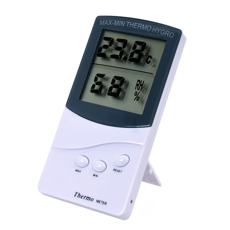 

Digital Thermometer Hygrometer Humidity Meter White