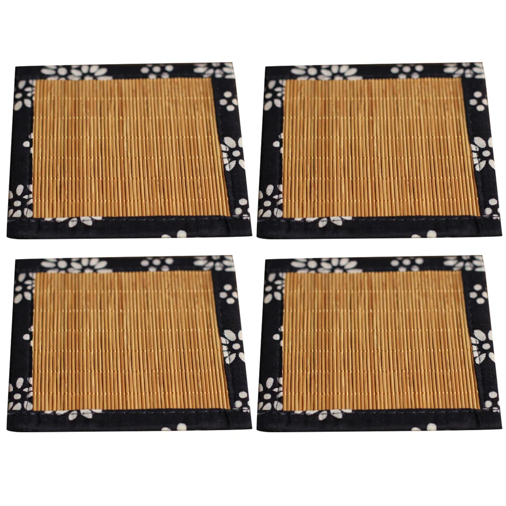 

4pcs Desktop Cup Pad Exquisite Coaster Heat-isolation Coaster Tea Cup Saucer