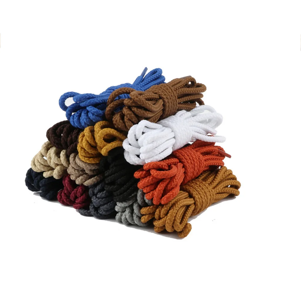 1Pair Round Shoelaces Polyester Solid Classic Shoelace Oxford Shoe Laces  Casual Sports Boots Shoe Lace Strings