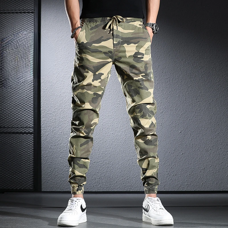 

2022 New Camouflage Mens Tactical Pants Elastic Military Trousers Male Casual Cargo Pants For Men Clothing Slim Fit T58
