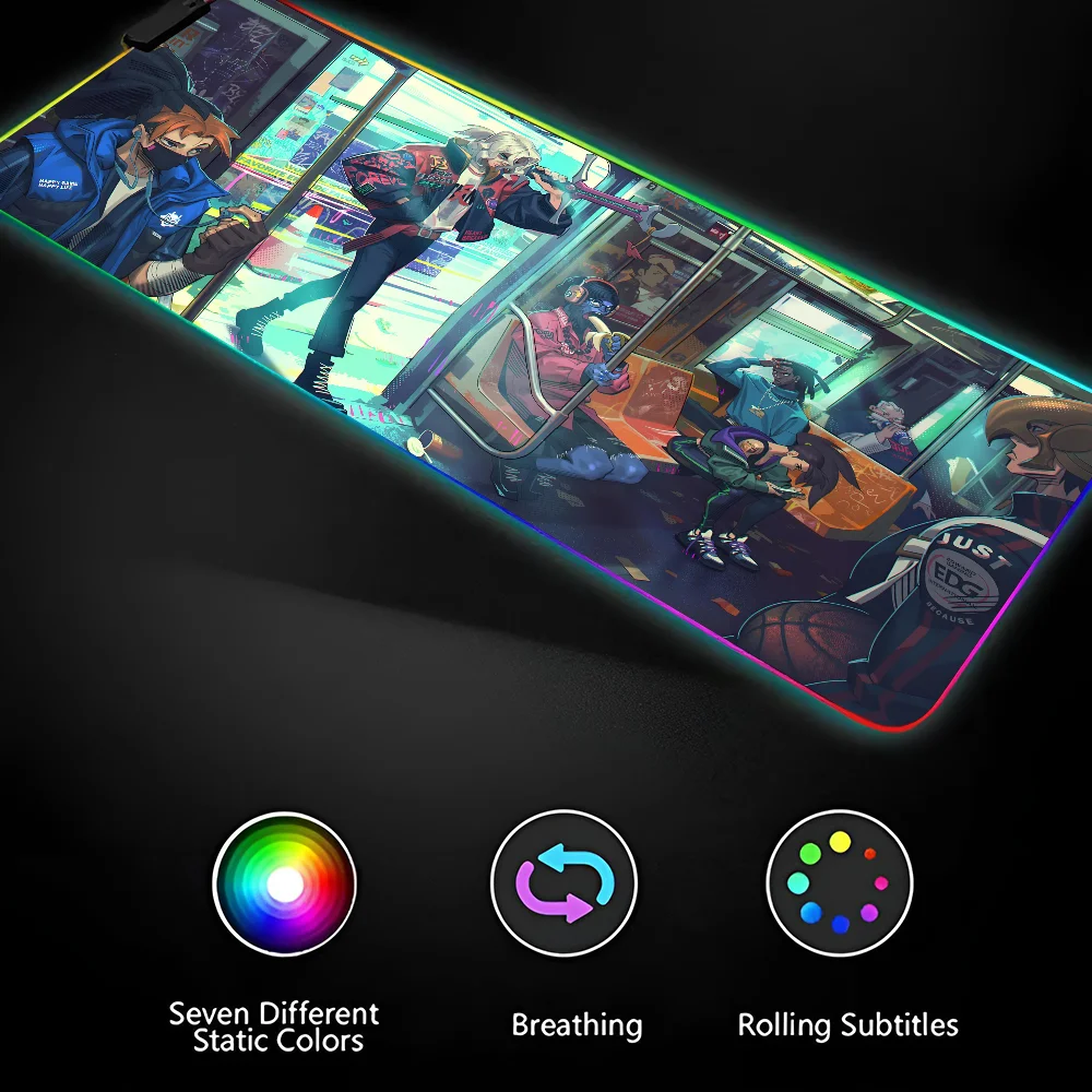 Коврик для мыши L-League of Legends XXL RGB игровые коврики HD черные аксессуары геймеров