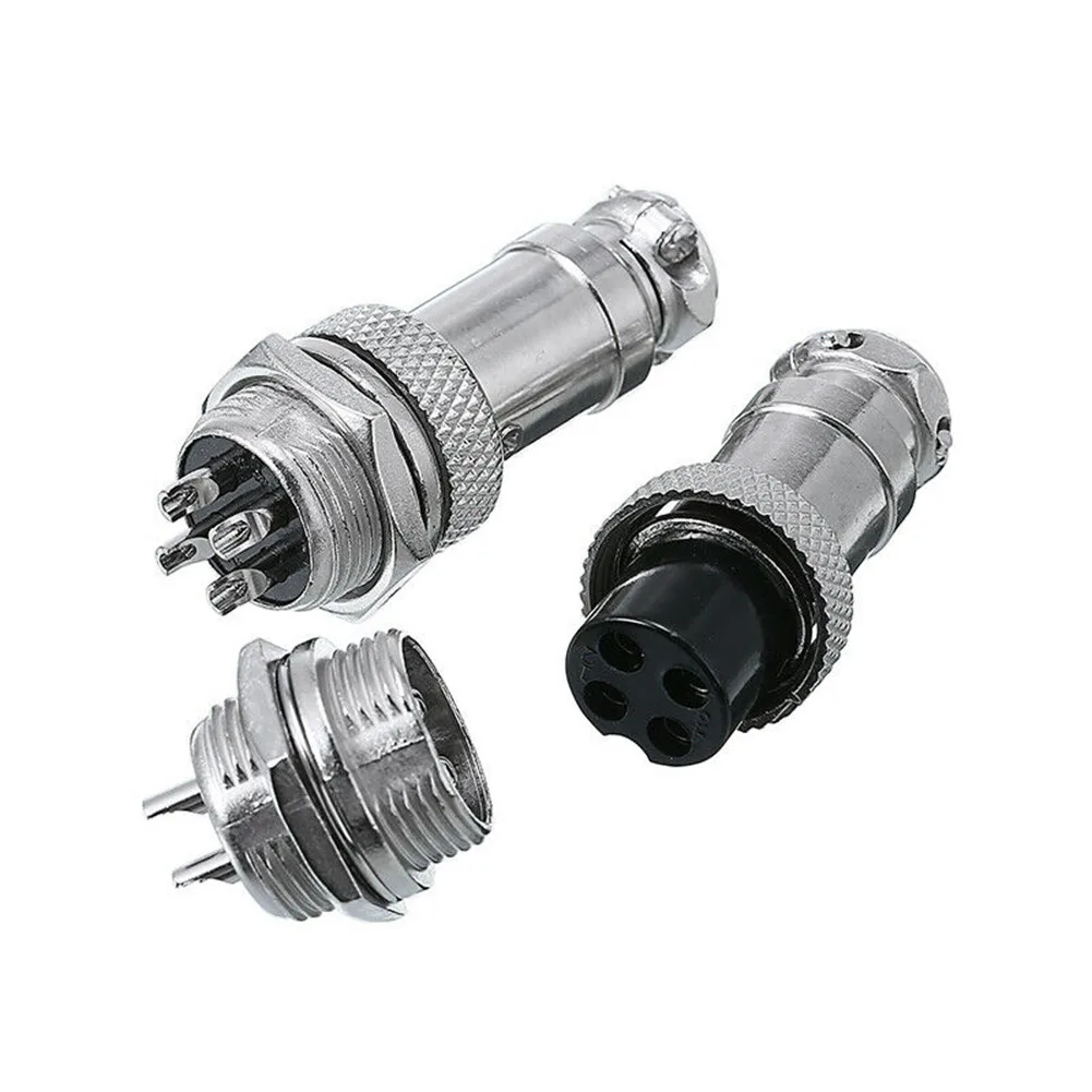 

5 Pair GX16-4 16mm Aviation Plug 4 Pin Male Female Panel Wire Panel Connector Electrical Equipment Connectors Terminals