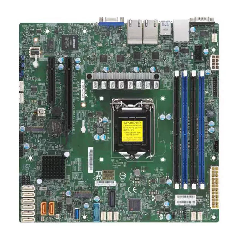 

X11SSH-LN4F для материнской платы Supermicro LGA1151 E3-1200 v6/v5 7th/6th Gen. i3 DDR4 Quad GbE LAN для настольной рабочей станции