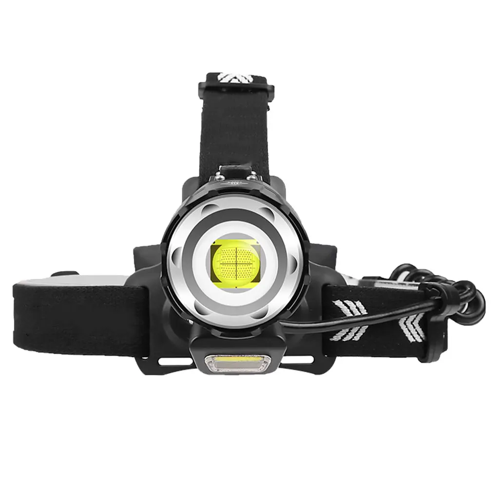 

Headlamp Outdoor Rechargeable Hands-free Wearable Headlight Head Light 1800lm Headband Warning Lamp Camping Fishing