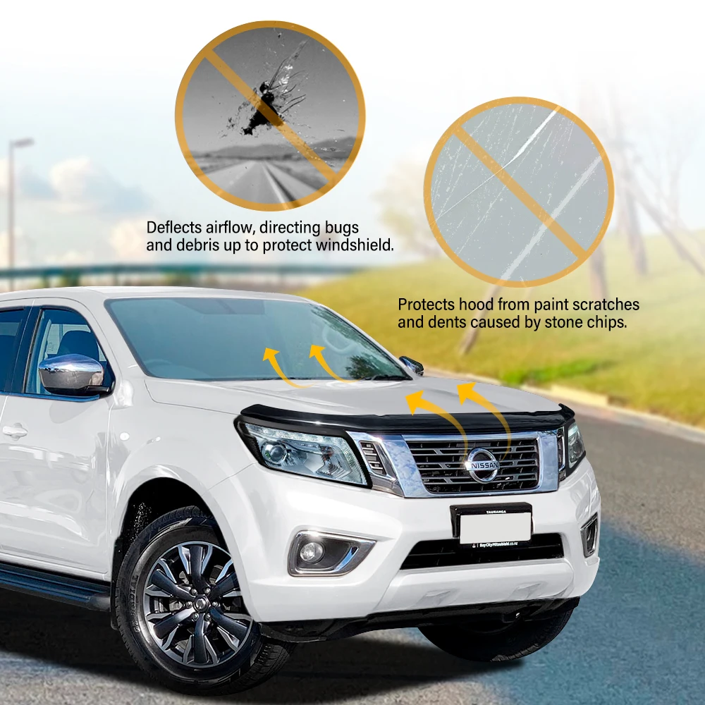 Матовая черная защита капота для Nissan Navara NP300 2014 2015 2016 2017 2018 2019 2020