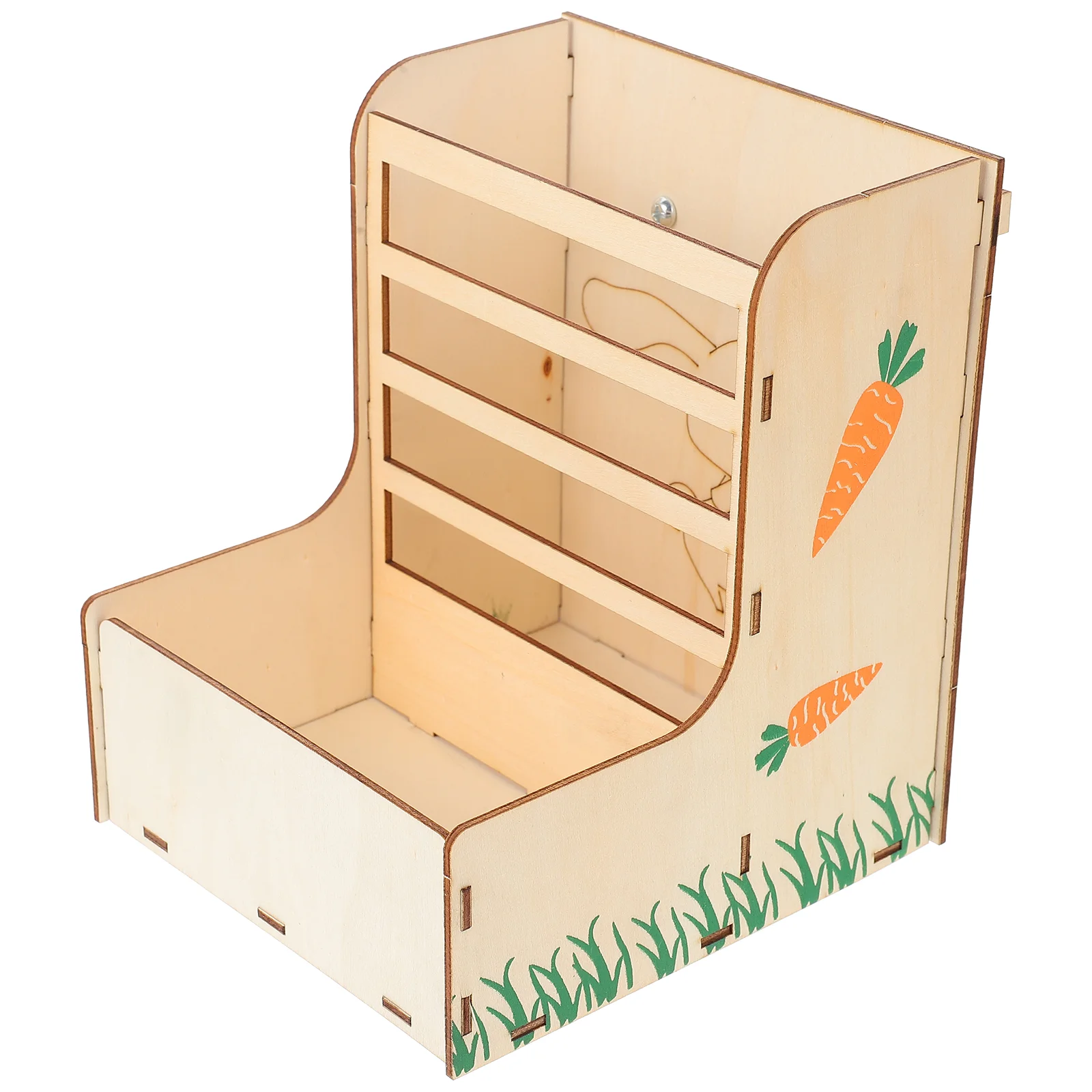 

Hay Feeder Rabbit Guinea Bunny Chinchilla Cage Holder Dispenser Wooden Rack Feeding Accessories Feeders Manger Bowl Cages Pet
