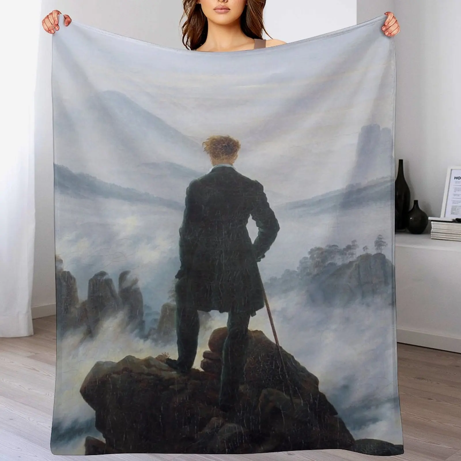 Одеяло Casper David Friedrich's Wanderer над морем тумана самое мягкие туристические одеяла