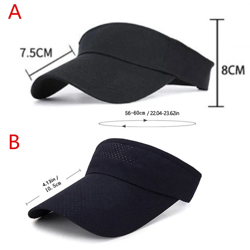 Golf Caps Men Women Adjustable Sport Headband Classic Sun Sports Visor Hat Running Caps Tennis Beach Hat Outdoor Sports Hat