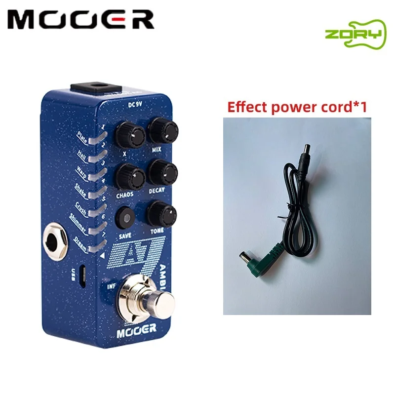 

Mooer A7 Ambient Reverb Pedal Effects Guitar Processor Electric Guitar Bass Effect Pedal Psychedelic Reverb Musical Instruments