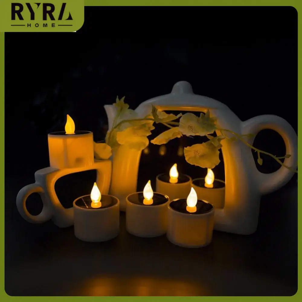 

Smoke-free Household Night Light Standard Sized Tea Light Candles Fit Into Any Votive Waterproof Solar Powered Candle Light
