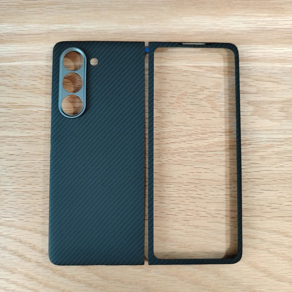 HKNA черный чехол для Samsung Z Fold 5 металлический маленький отверстие кевлар Арамид