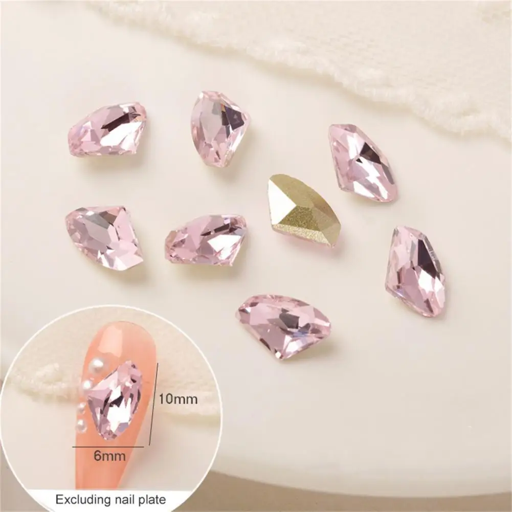 

10Pcs High-quality Fashion Multicolor Crystal Rhinestones Ornaments All-match Long Lasting Nails Art Tops Stones