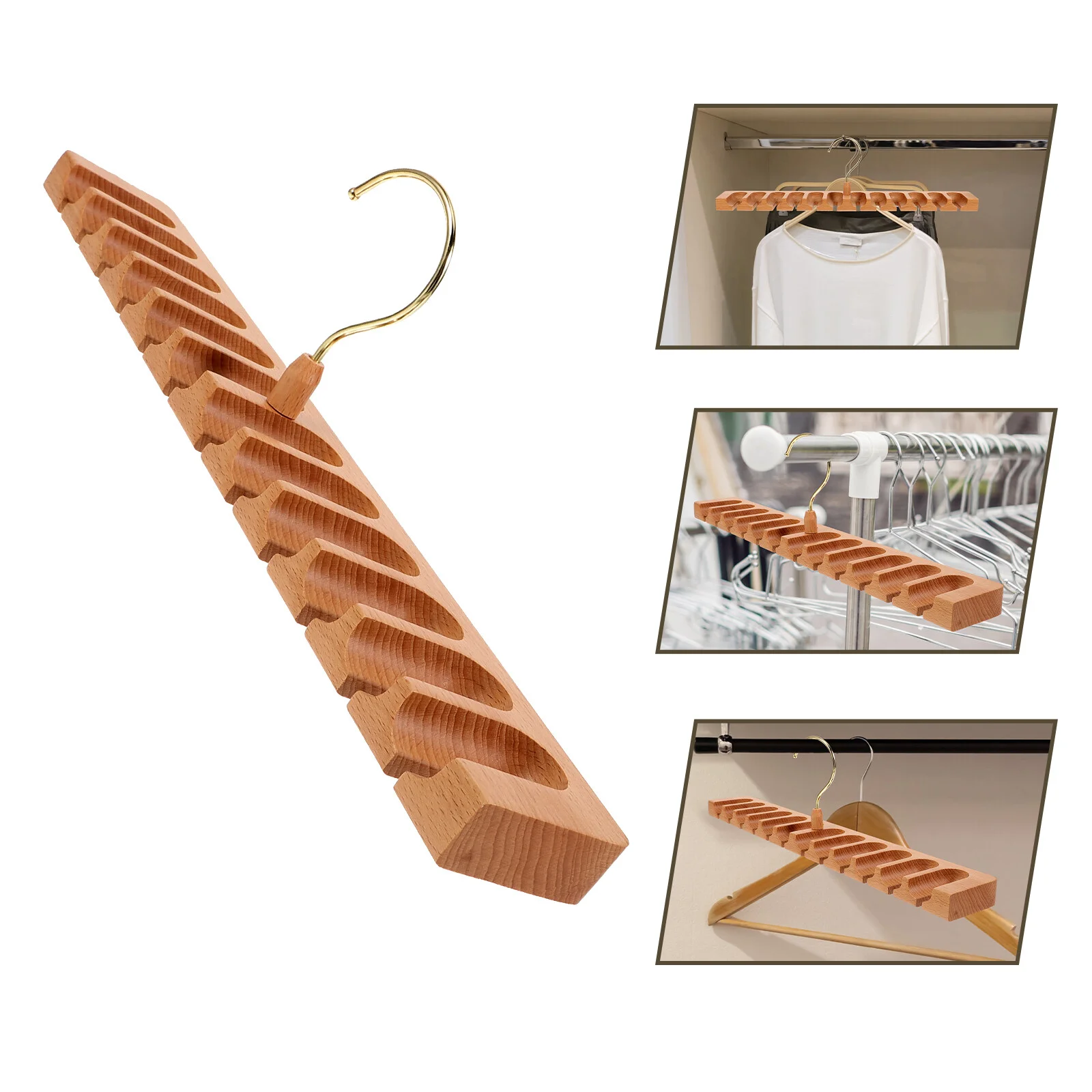 

Belt Hanger for Closet Wooden Belt Rack Belt Organizer Belt Hanging Holder