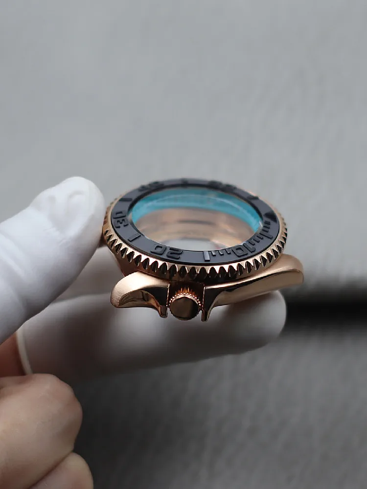 NH35 case 42mm modified case dome glass ceramic bezel is suitable for 3.8 middle position of 4R35 NH36 movement.