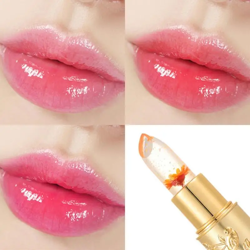 

Питательная железная помада, теплый чувствительный окрашивающий бальзам для губ, бальзам для губ из золотой фольги, меняющий цвет при температуре, ароматизированный цветок