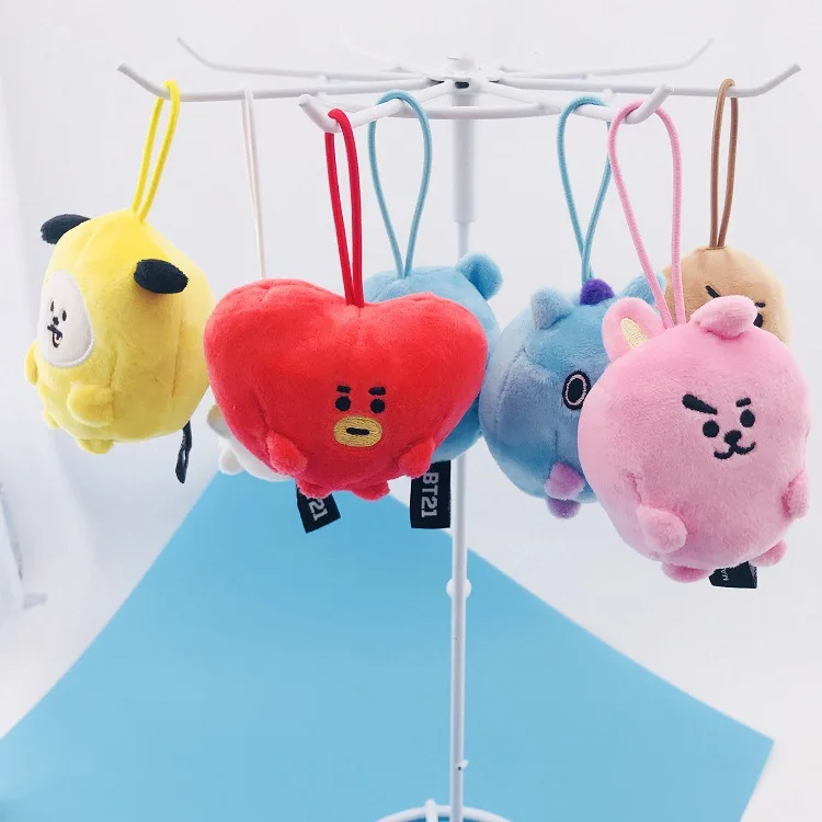 

Милая мультяшная Мини Подвеска Kawaii Bt21Baby, плюшевая подвеска кула, милый брелок, сумка, аксессуары, кукла, плюшевая игрушка, плюшевый подарок